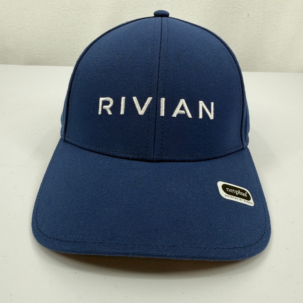 Rivian Forever Hat Mens OS Navy Blue Recycled NetPlus Adjustable Baseball Cap